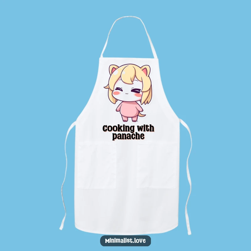 Funny Winking Apron: Chef Character for Playful Cooking