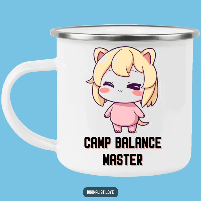 Funny Winking Camping Mug: Cheeky Balance for Outdoor Fun