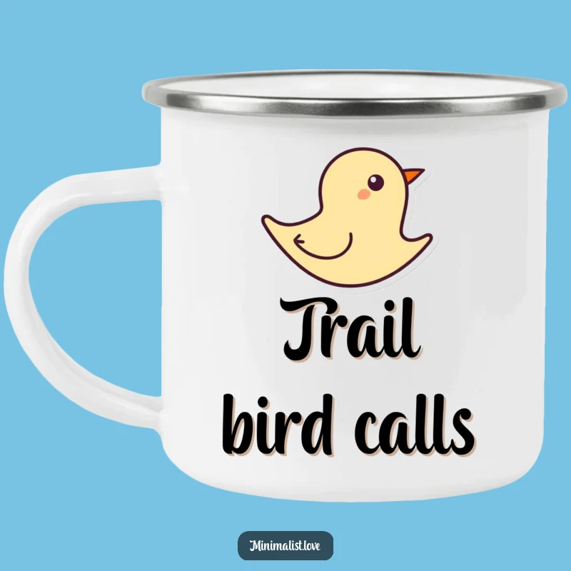 Funny Abstract Bird Flight Camping Mug - Durable Minimalist Art Outdoor Gift