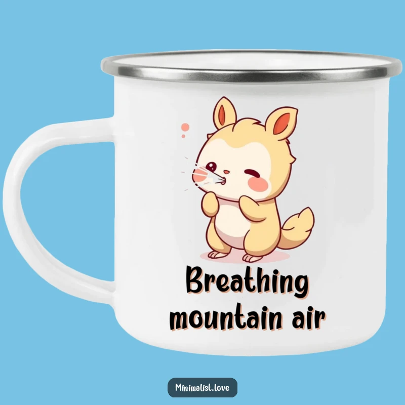 Funny Blowing Lines Creature Camping Mug: Adventure with Art, Perfect Funny Gift