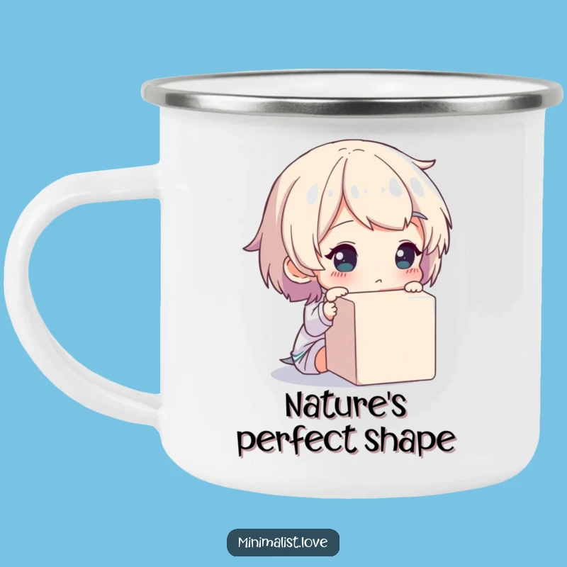 Funny Camping Mug - Cube Contemplation, Outdoor Reflection