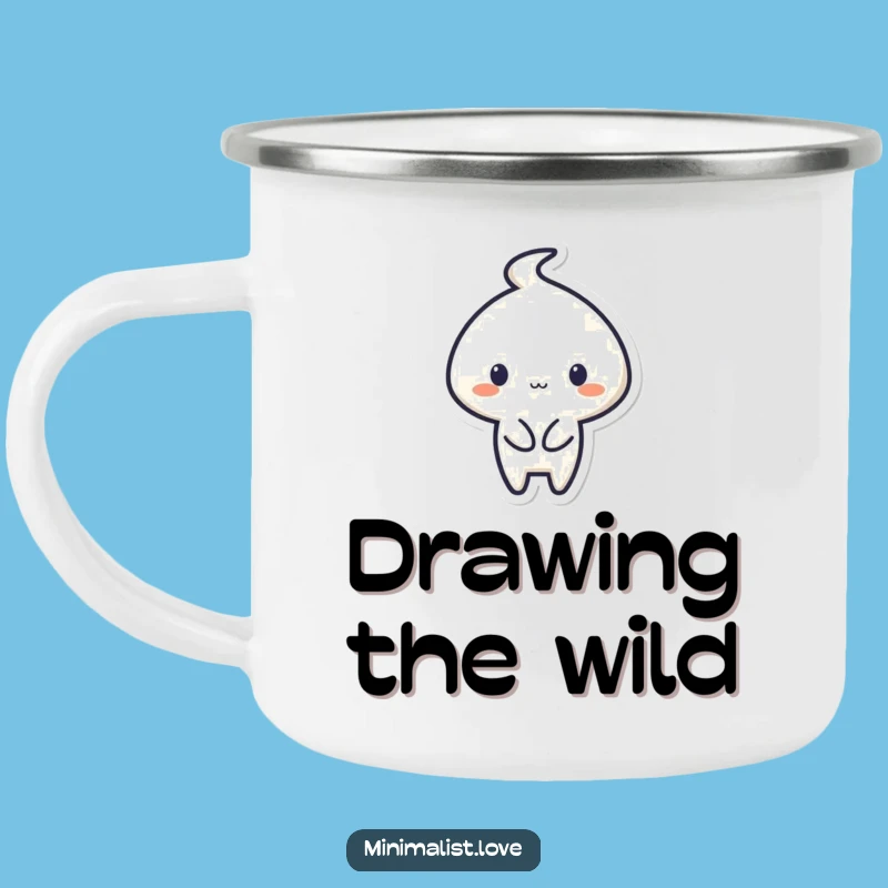 Funny Minimalist Artist Camping Mug - Fuel Your Creativity Outdoors!