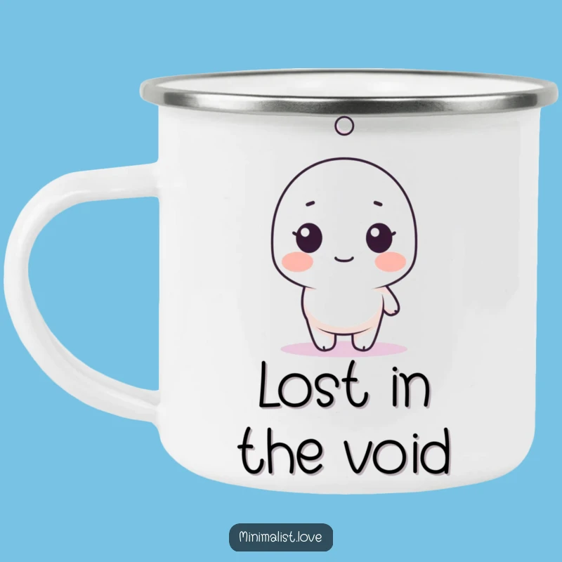 Funny Minimalist Surprised Dot Camping Mug - Your Go-To for Giggles!