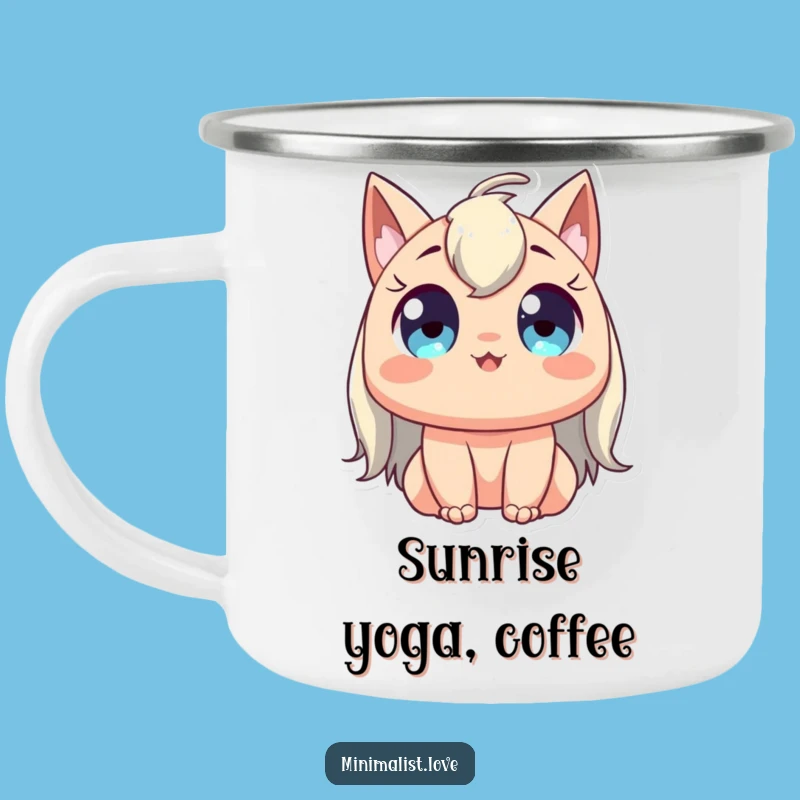 Funny Stretching Camping Mug: Graceful Joy for Outdoor Zen