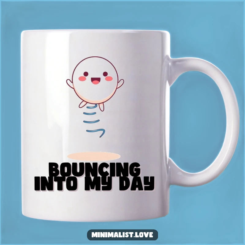 Funny Bouncing Character Mug: Joyful Spring Action for a Cheerful, Funny Gift
