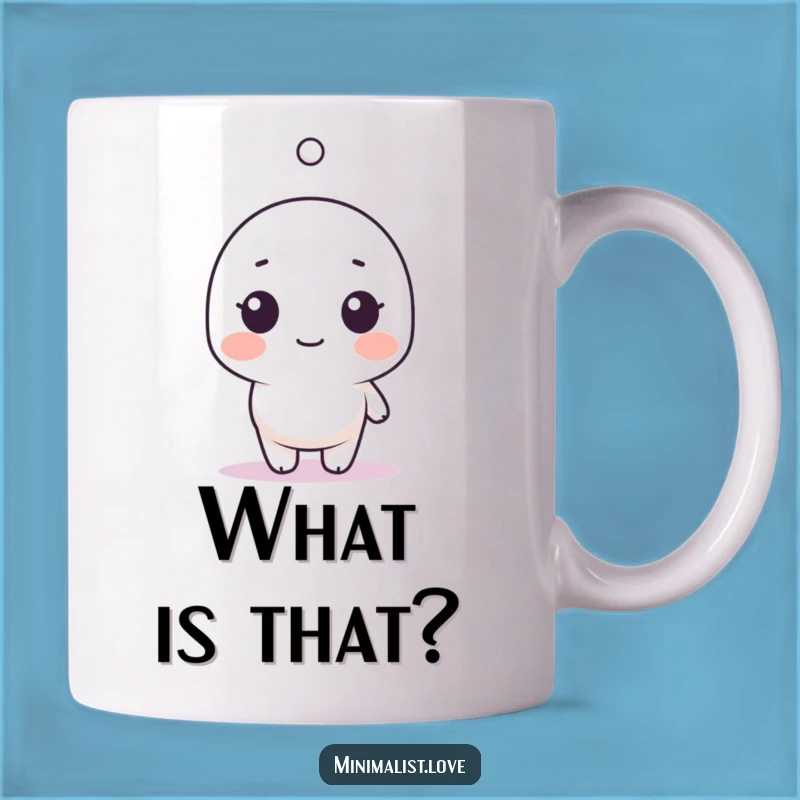 Funny Minimalist Surprised Dot Mug - A Quirky and Humorous Gift!