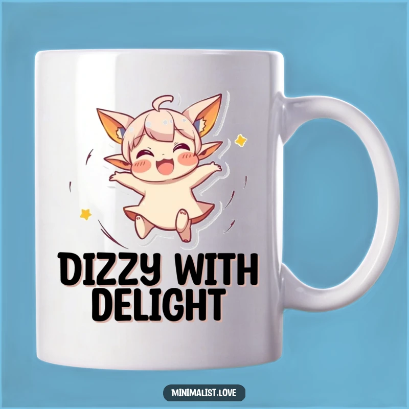 Funny Spinning Character Mug: Pointed Ears Pal, A Joyful Funny Gift!