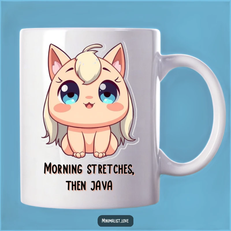 Funny Stretching Character Mug: Graceful Joy Gift for Yoga Lovers