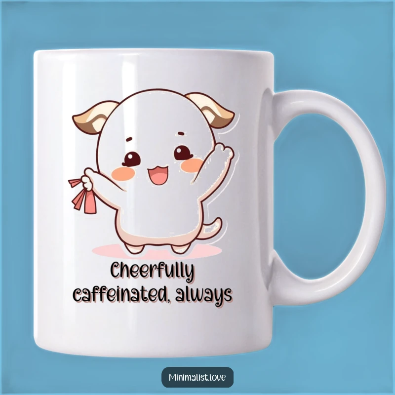 Funny Waving Character Mug: Happy Blush Pal, The Ultimate Funny Gift!