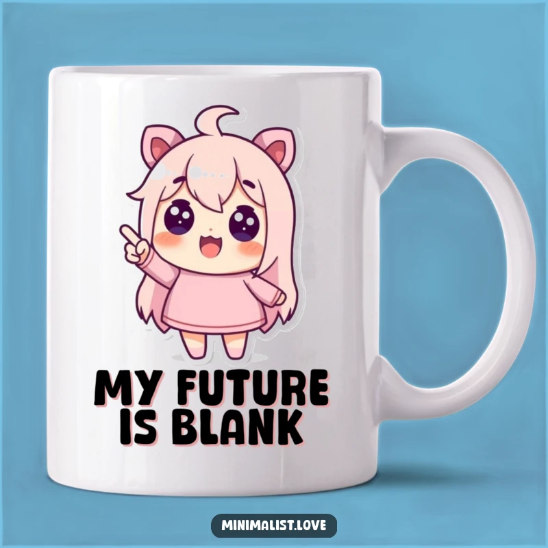 Funny Pointing Character Mug - Empty Space Celebration Gift