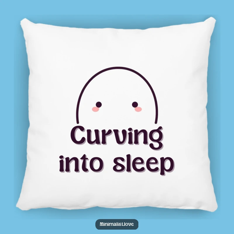 Funny Playful Arc Line Pillow - Cozy Minimalist Art Cushion Gift