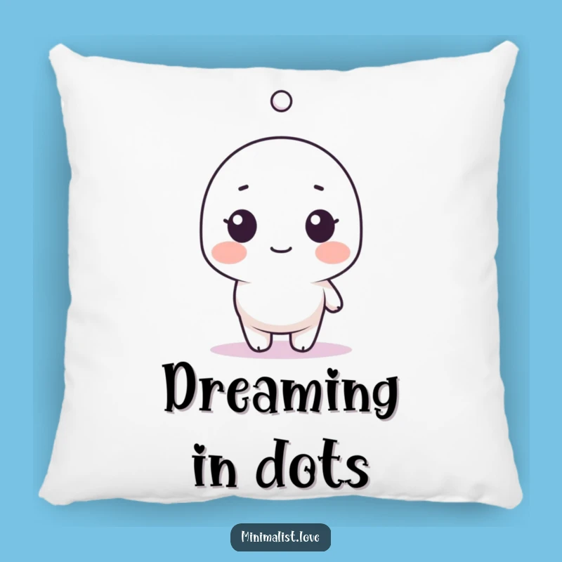 Funny Minimalist Surprised Dot Pillow - Cozy Comfort with a Quirk!