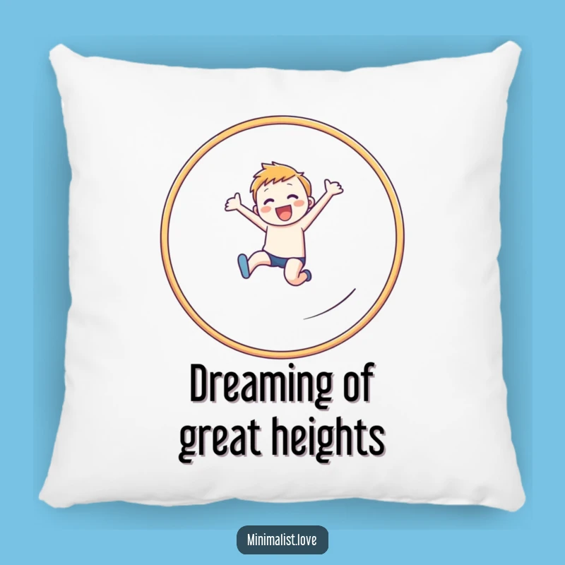 Funny Leaping Figure Hoop Pillow: Cozy Motivation, Playful Comfort, Best Funny Gift