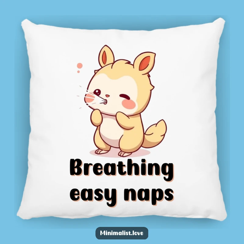 Funny Blowing Lines Creature Pillow: Cozy Comfort for Creators, Best Funny Gift