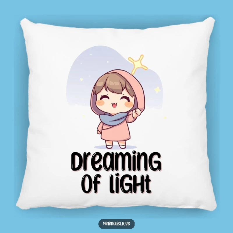 Funny Hopeful Character Line Pillow: Add Cozy Light and Hilarious Comfort to Your Space!