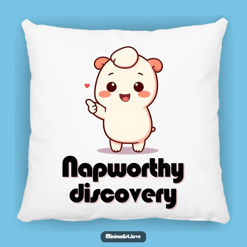 Funny Kawaii Pointing Pillow: Cozy Minimalist Character Cushion Gift