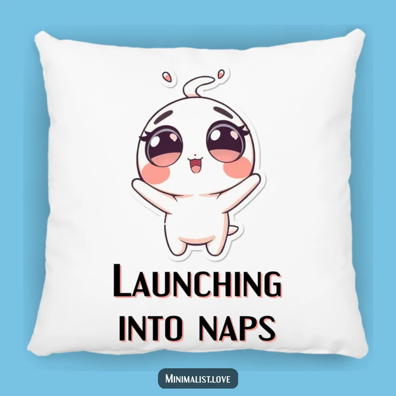 Funny Launched Character Pillow: Big Eyes Pal, Cozy Funny Gift!