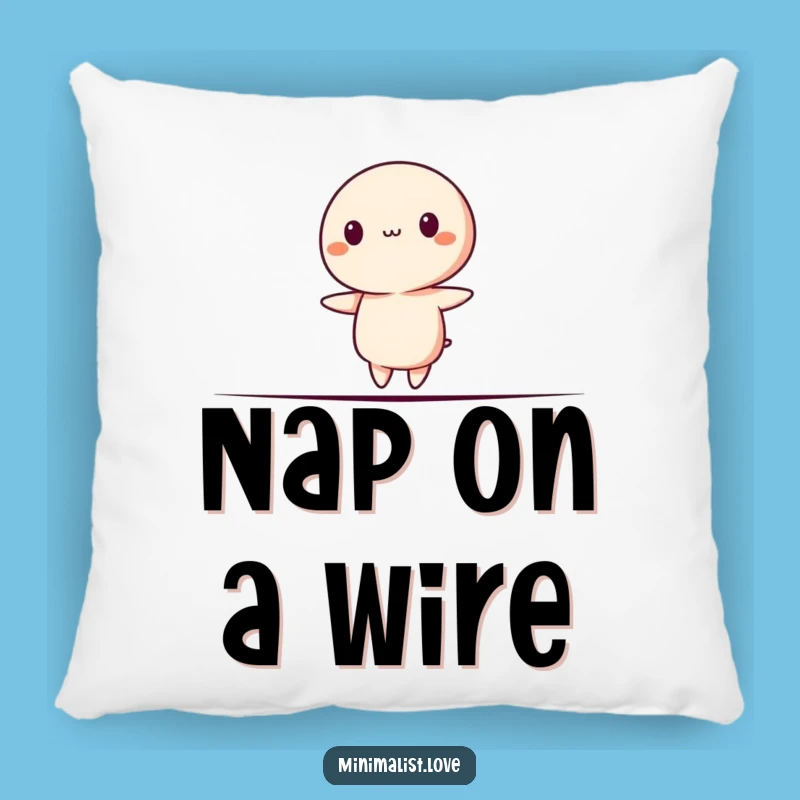 Funny Minimalist Balance Pillow - Comfort with a Comical Lean!