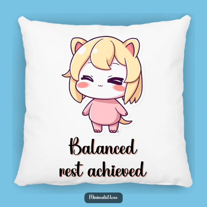 Funny Winking Pillow: Cozy Balance with Cheeky Charm