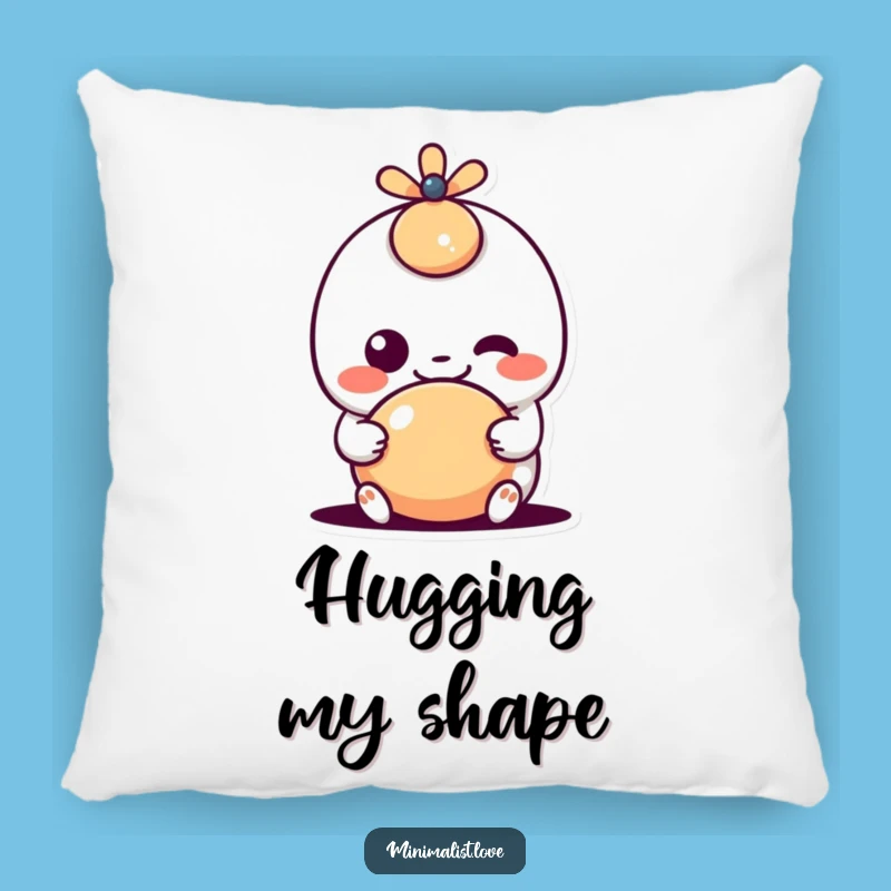 Funny Kawaii Shape Pillow: Cozy Goofy Grin Cushion Gift