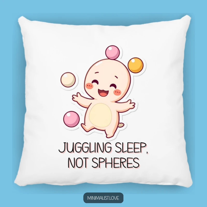 Funny Juggling Character Pillow: Grinning Dots-Cheeks Pal, Soft Funny Gift!