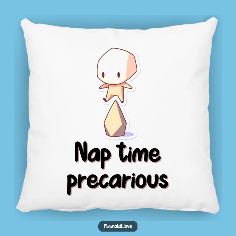 Funny Geometric Balance Struggle Pillow - Comfy Hilarious Art Cushion