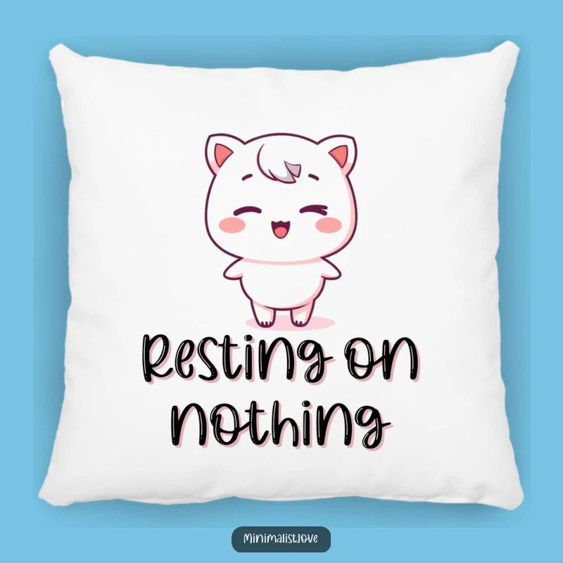 Funny Kawaii Winking Pillow: Cozy Minimalist Character Cushion Gift