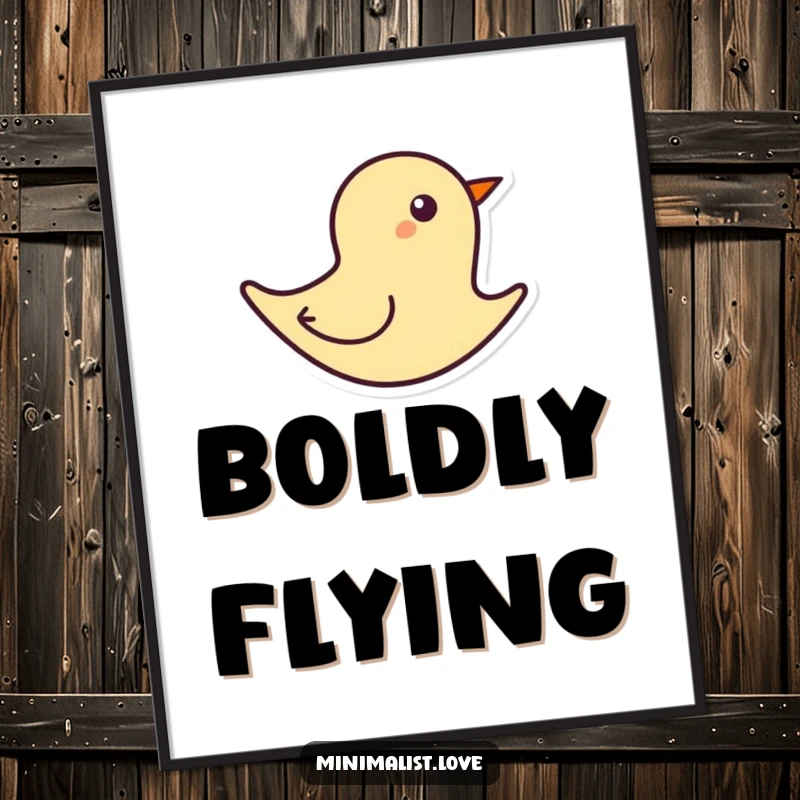 Funny simplified abstract bird shape in minimalist art, soaring on a single bold line, as digital art.