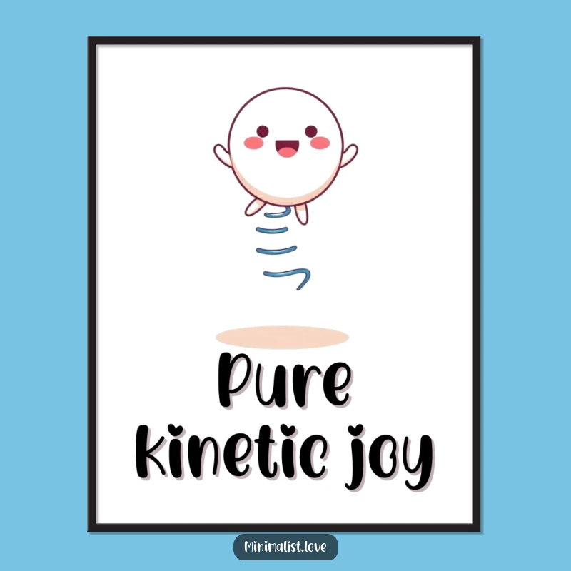 Funny Bouncing Character Digital Print: Hilarious Art for Instant Joyful Decor