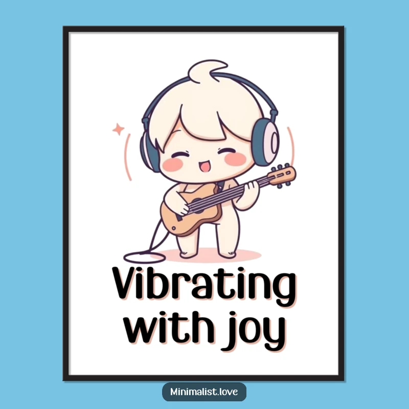 Funny Sound Wave Character Digital Art: Decorate with Minimalist Music and Hilarious Charm!