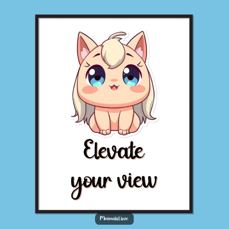 Funny Stretching Digital Art: Graceful Character for Calm Decor