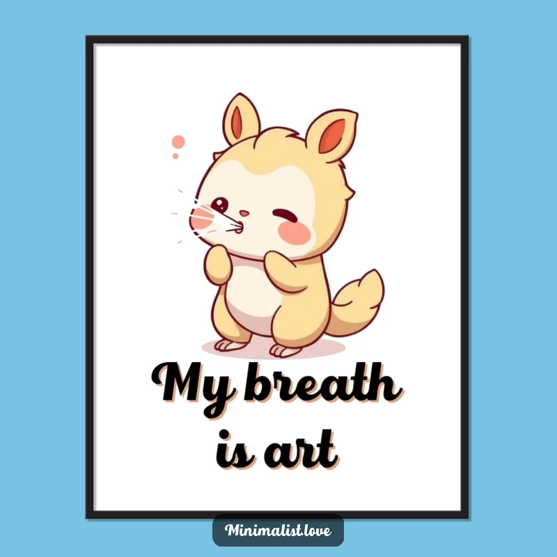 Funny Blowing Lines Creature Digital Art: Instant Art for Your Walls, Unique Funny Gift