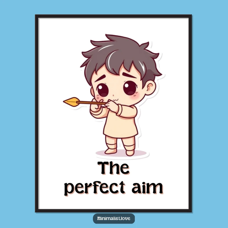 Printable Funny Character Arrow Art: Instant Focus for Your Walls