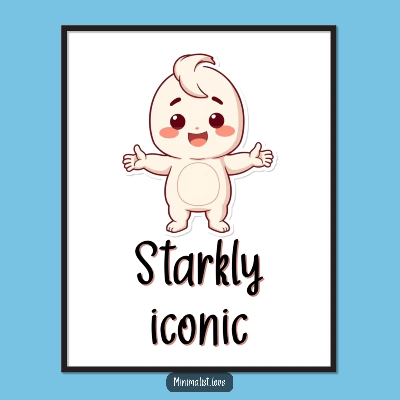 Funny Stark Pose Digital Art: Embrace Boldness with This Character's Humorous Printable!