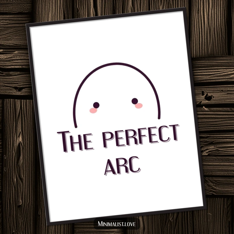 Funny single bold line forming a playful arc with a small dot at the end, as minimalist digital art.