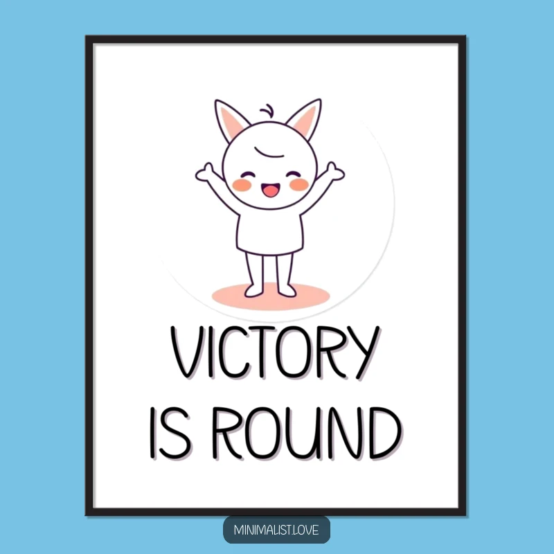 Funny Minimalist Cheer Digital Art - Instant Celebration for Your Walls!