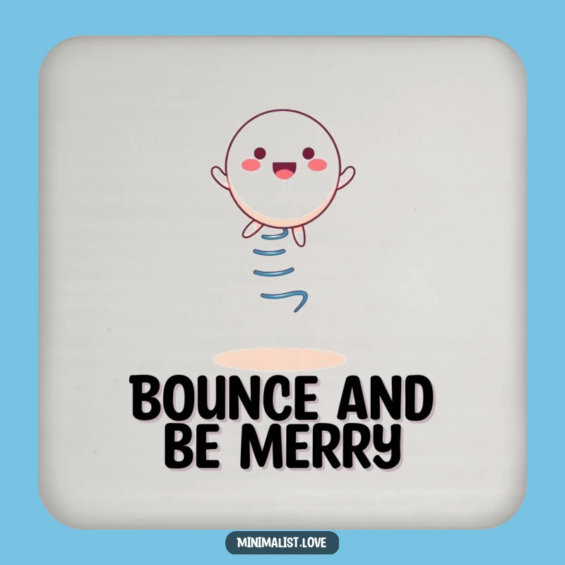 Funny Bouncing Character Coaster: Hilarious Protection for Surfaces, Charming Gift Idea