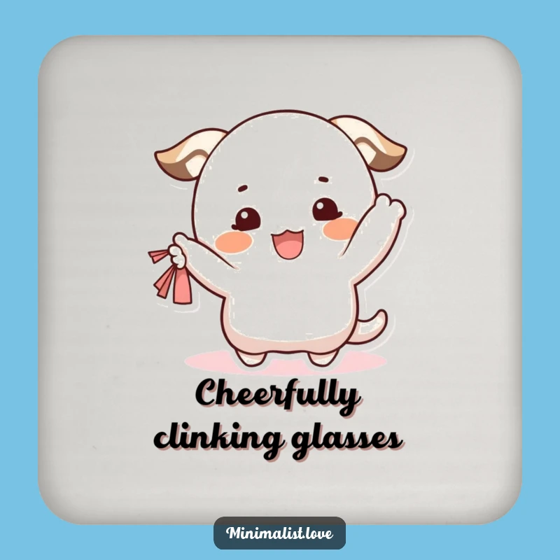 Funny Waving Character Coaster: Happy Blush Pal, Protect Fun, Funny Gift!