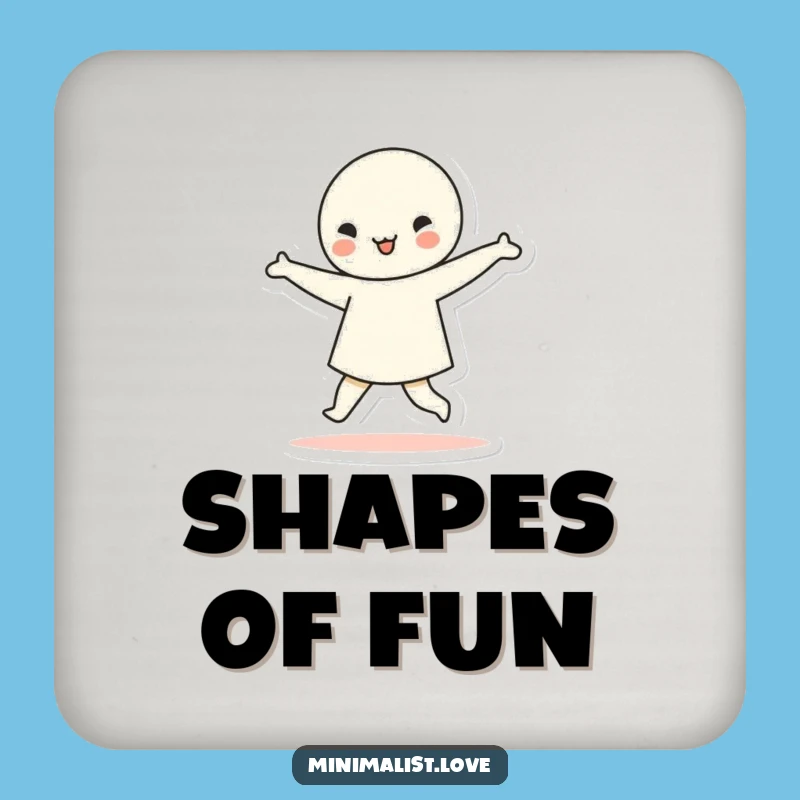 Funny Dancing Character Geometric Drink Coaster Protect Surfaces with Rhythmic Charm Funny Gift