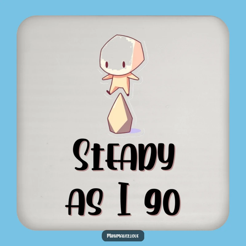 Funny Geometric Balance Coaster Set - Hilarious Art Drink Protector