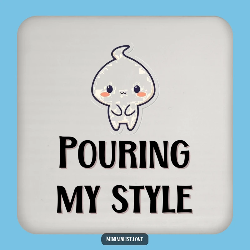 Funny Minimalist Artist Coaster - Protect Surfaces with Panache!