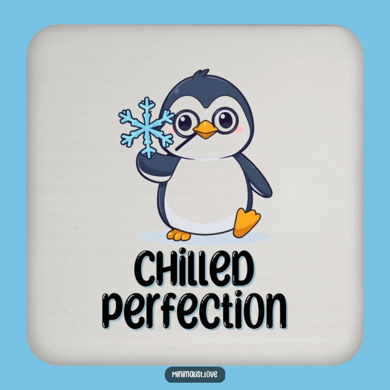 Funny Penguin Monocle Coasters: Protect surfaces with a dapper penguin, a charming funny gift.