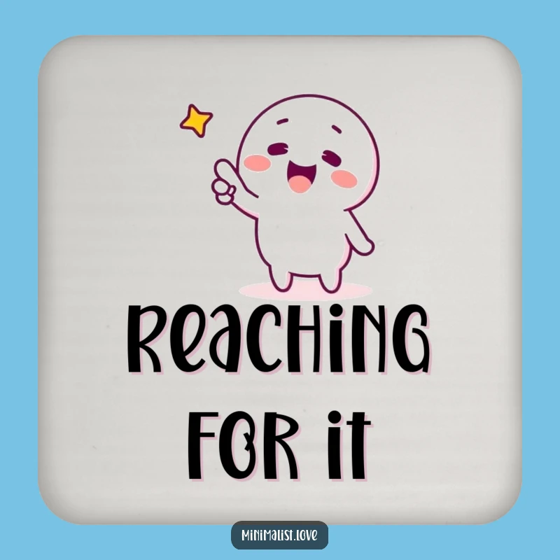 Funny Pointing Star Drink Coaster Protect Surfaces with Hopeful Charm Funny Gift