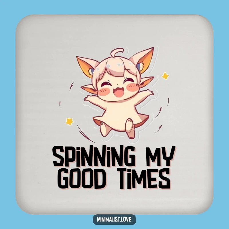 Funny Spinning Character Coaster: Joyful Pointed Ears, Protect Fun, Funny Gift!
