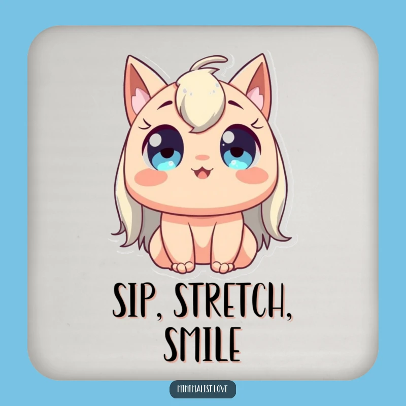 Funny Stretching Drink Coaster: Protect Surfaces with Grace