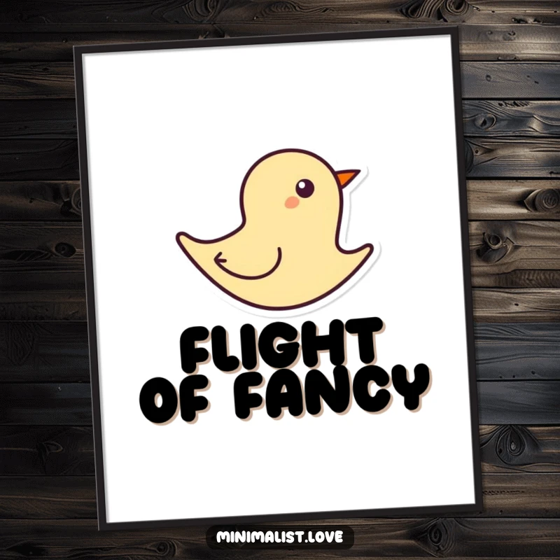 Funny simplified abstract bird shape in minimalist art, captured mid-flight on a single bold line.