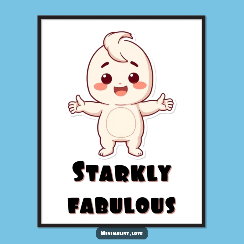 Funny Stark Pose Poster: Bring Bold Humor Home with This Character's Iconic Artwork!