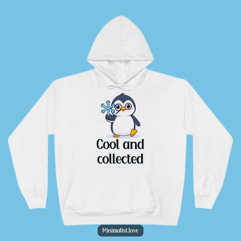 Funny Penguin Monocle Hoodie: Stay warm with this dapper penguin, a cozy funny gift.