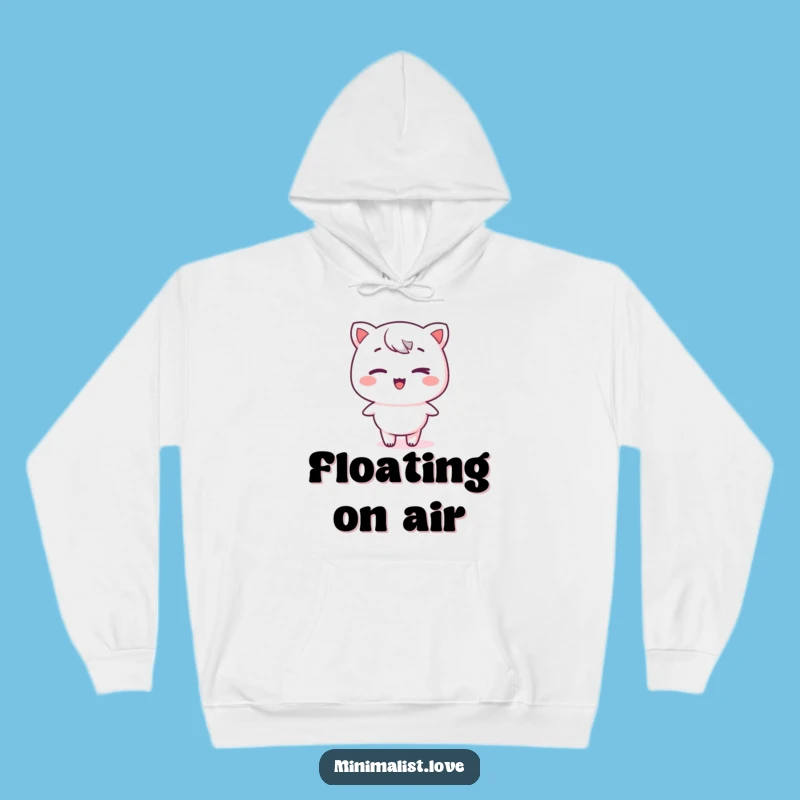Funny Kawaii Winking Hoodie: Cozy Minimalist Character Comfort Gift