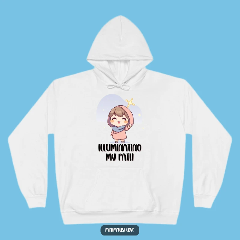 Funny Hopeful Character Line Hoodie: Stay Cozy and Radiant with This Hilarious Gift!